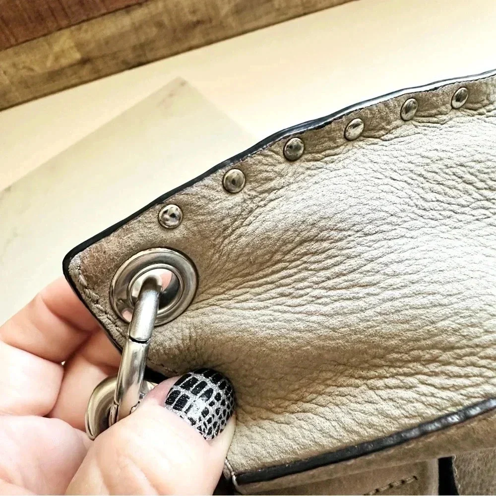 Rebecca Minkoff Grey Darren Shoulder Bag With Fringe